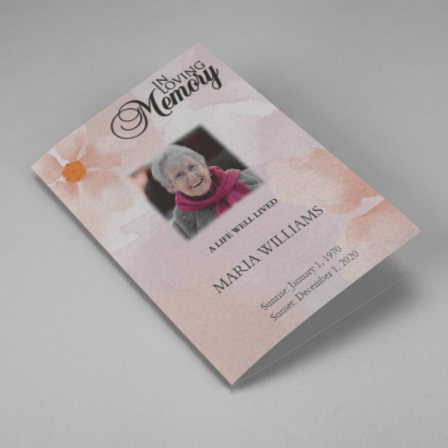 Example of funeral program