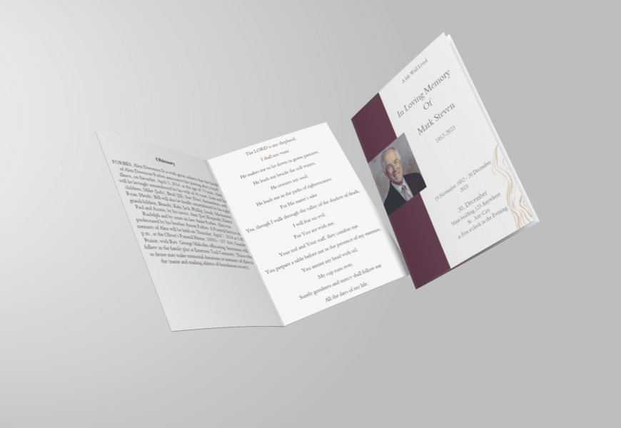 How to edit funeral pamphlet