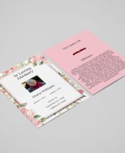 Painted Flowers Funeral Flyer Template
