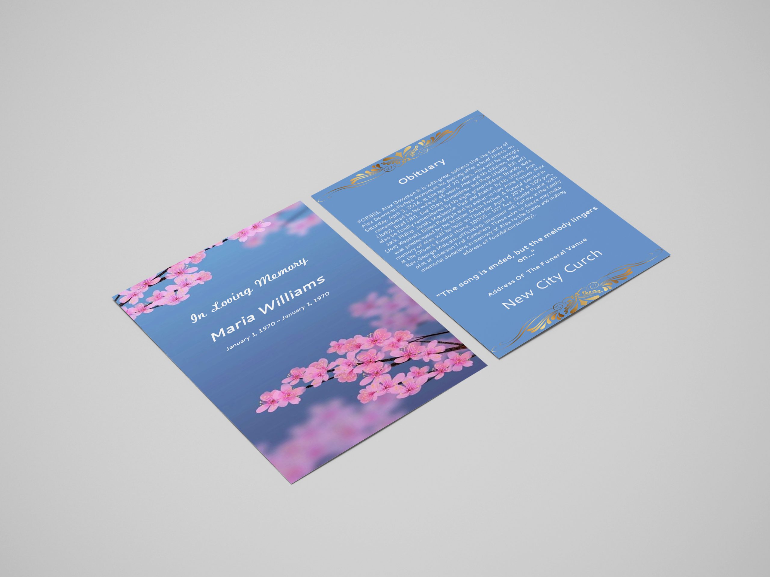 Spring Flower Funeral Flyer Template Funeral Flyer Template Flyer