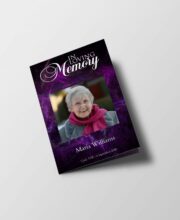 Purple Funeral Program Template