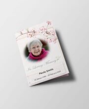 Simply Floral Funeral Program Template